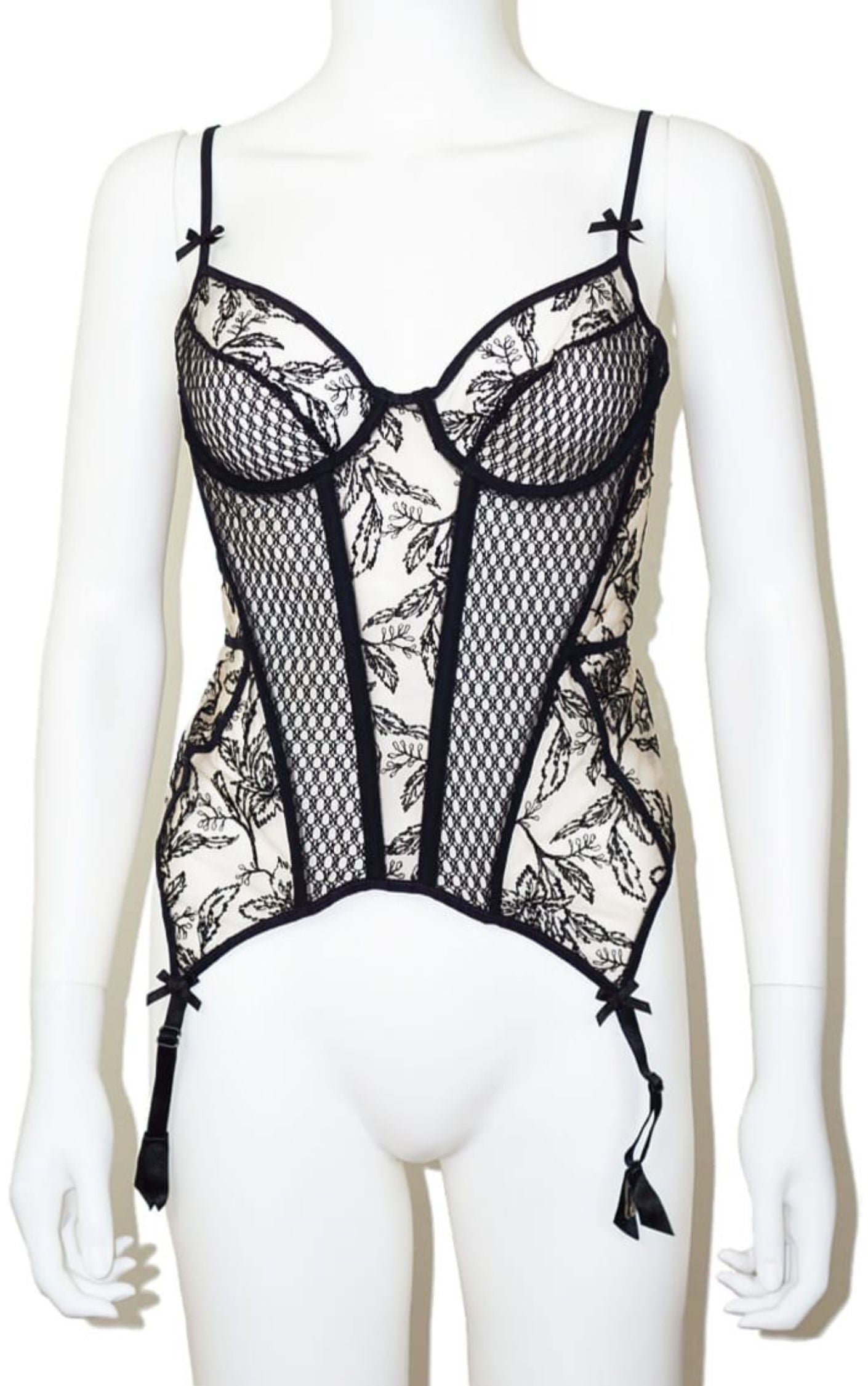 ANDRES SARDA Garter Embroidered Bustier