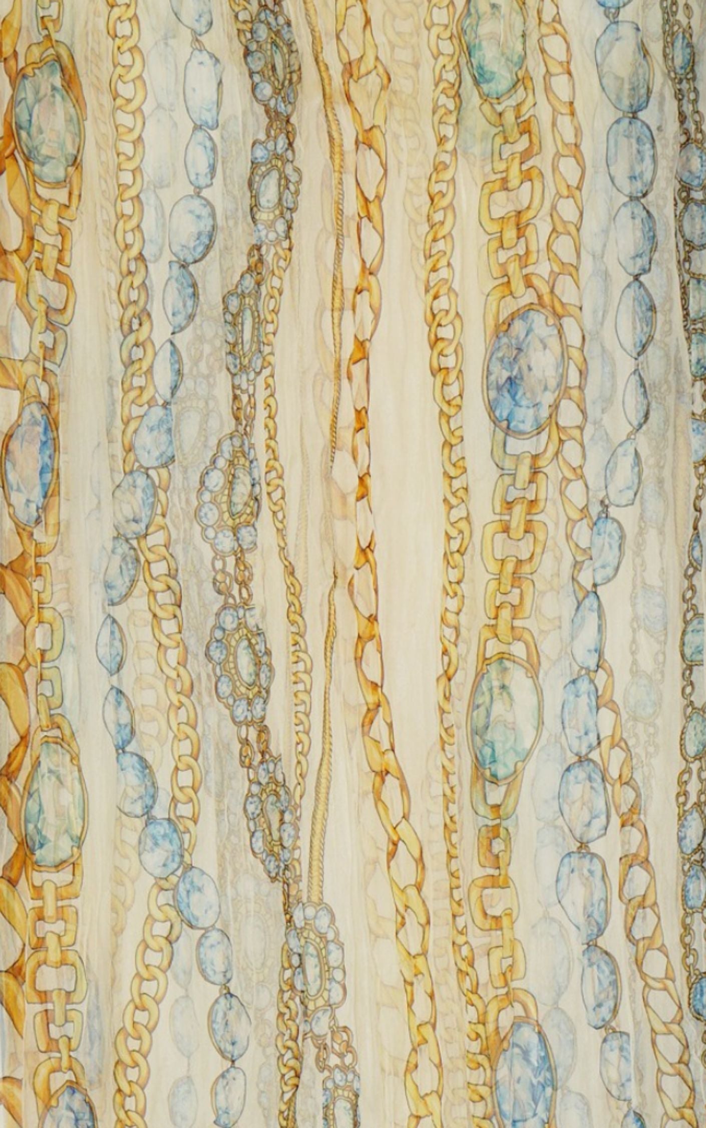 DOLCE & GABBANA Chains Silk Chiffon Scarf