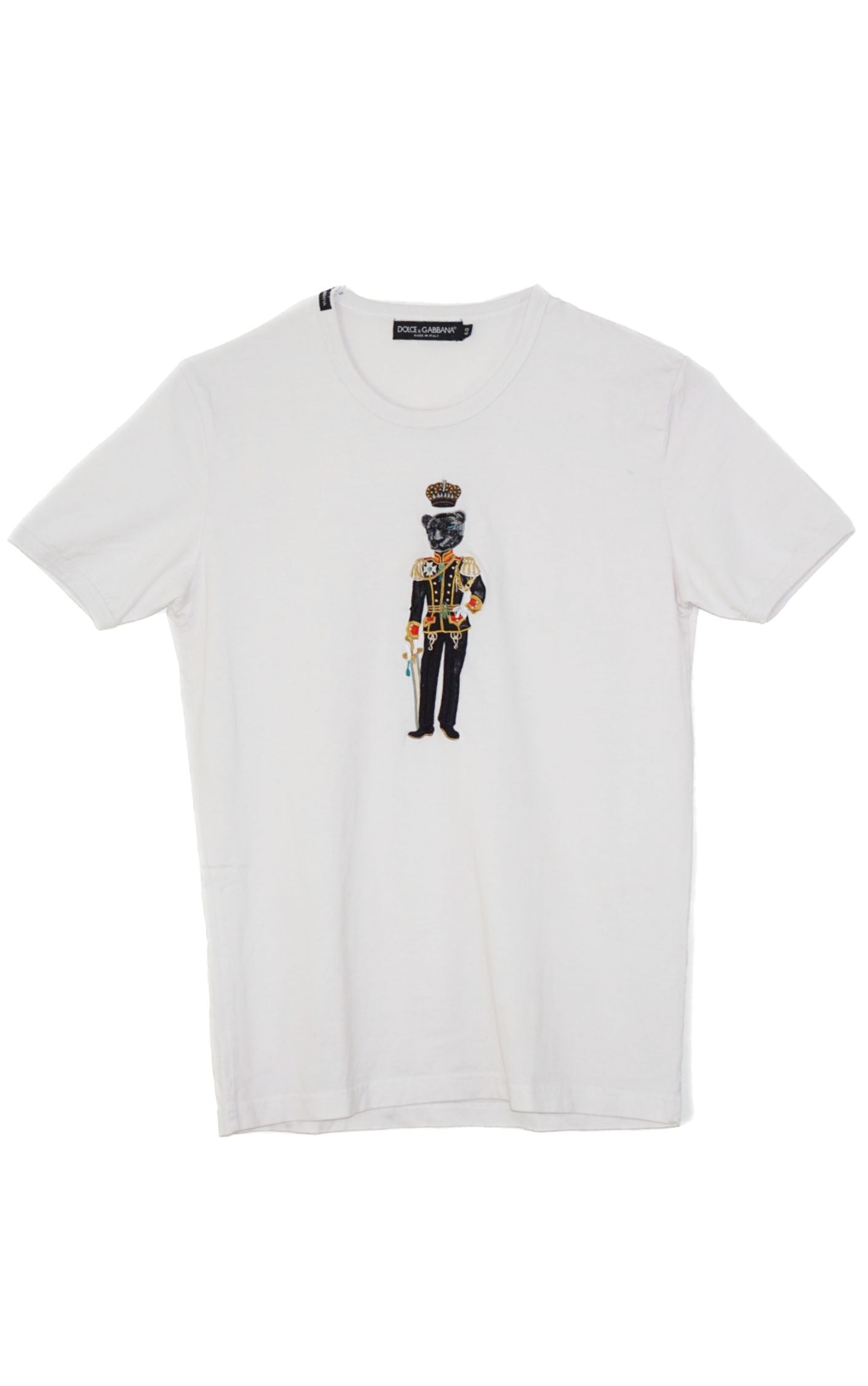 DOLCE & GABBANA Embroidered Crown Animal T-Shirt