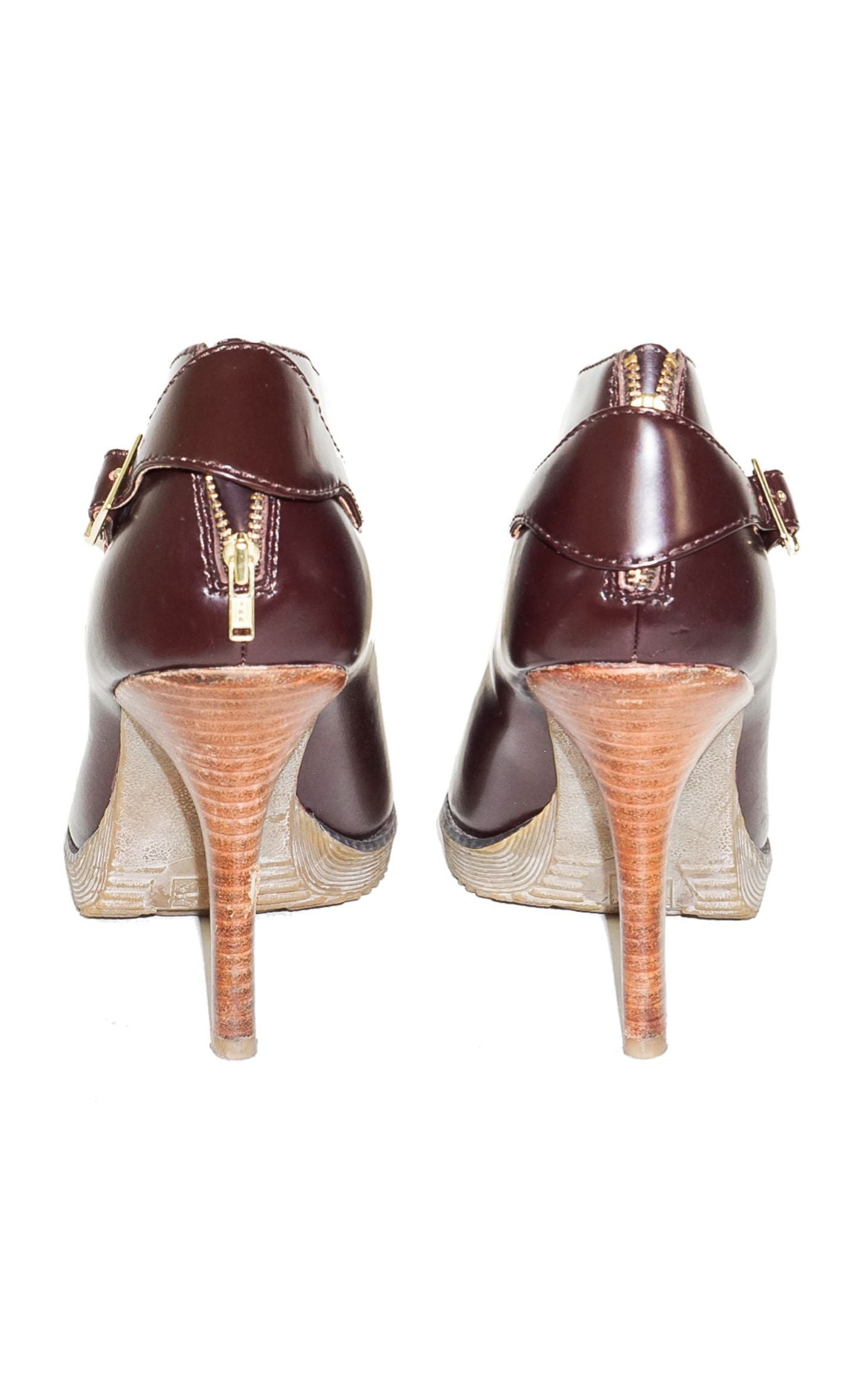 DR. MARTENS Nevena Brown Heeled Booties