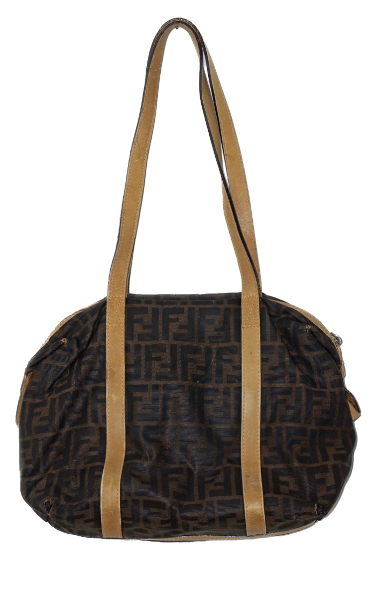 FENDI Brown Monogram Shoulder Bag