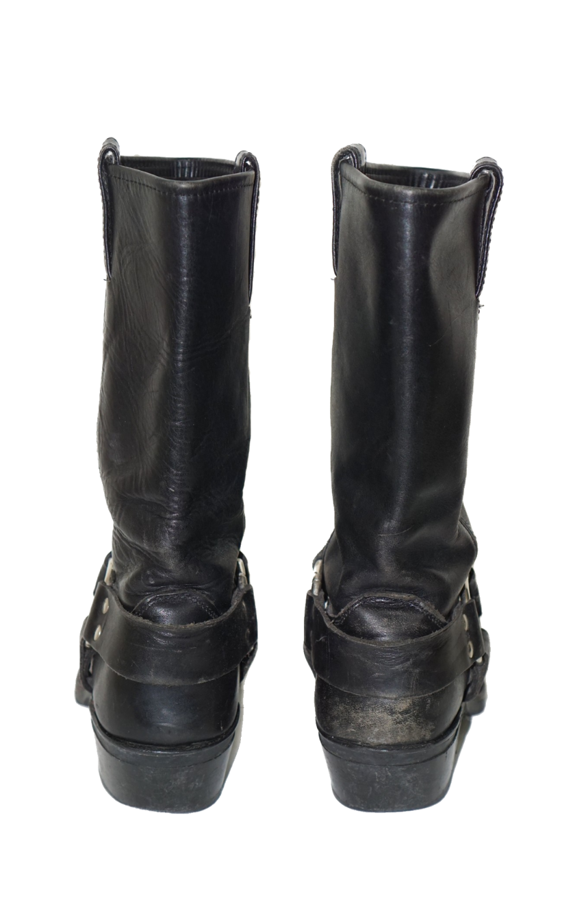 FRYE Harness Leather Biker Moto Boots