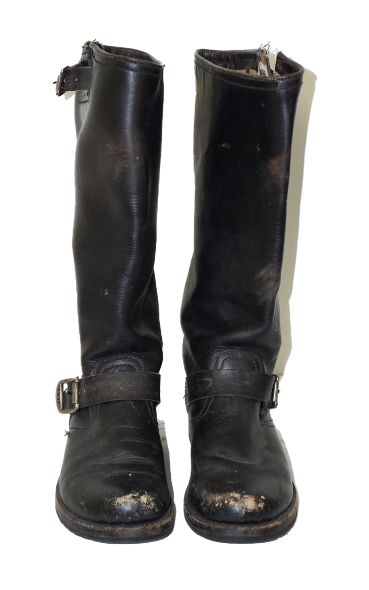 FRYE Veronica Slouch 77619 Black Leather Boots
