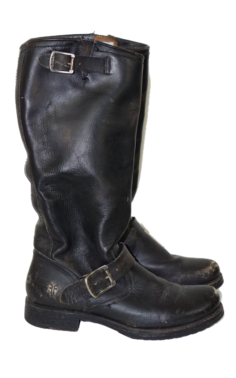 FRYE Veronica Slouch 77619 Black Leather Boots
