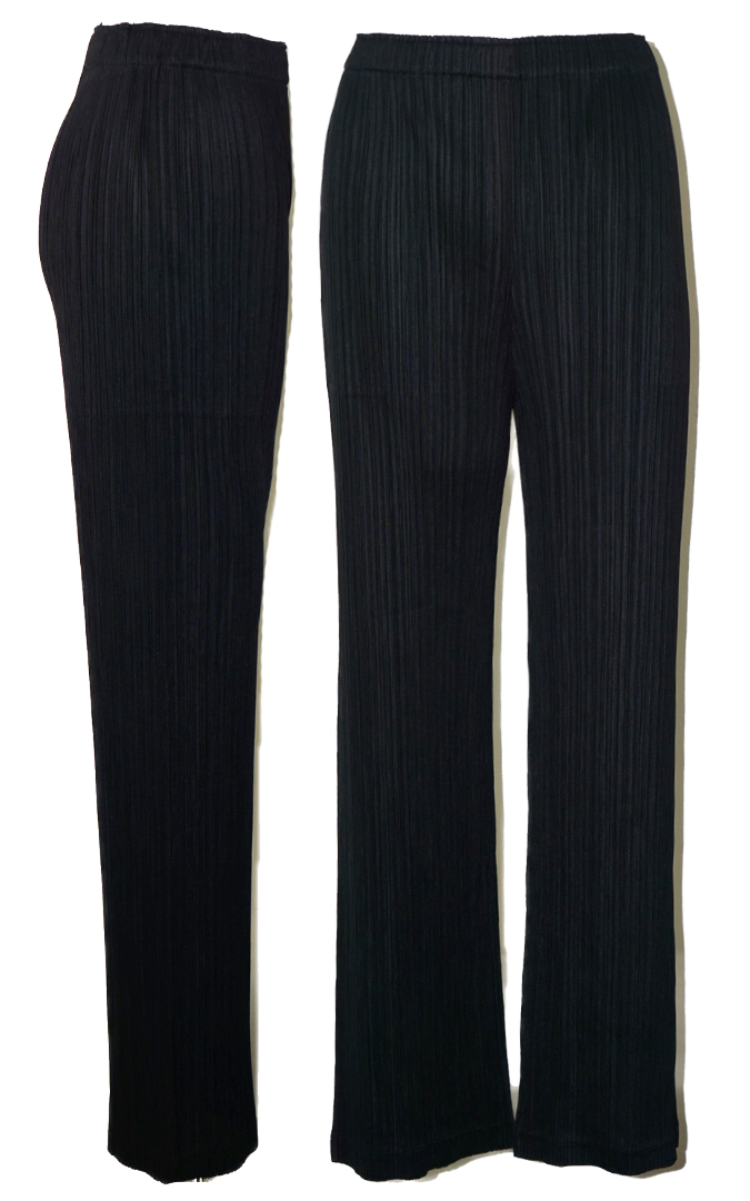 ISSEY MIYAKE Pleats Please Black Pleated Pants resellum