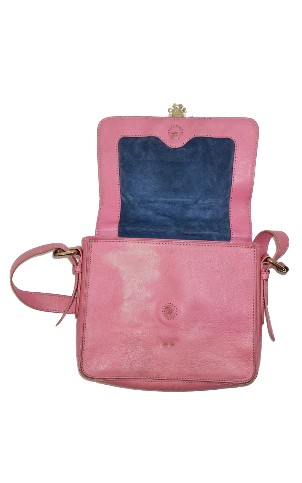 JUICY COUTURE Pink Leather Crystal Cross Bag resellum