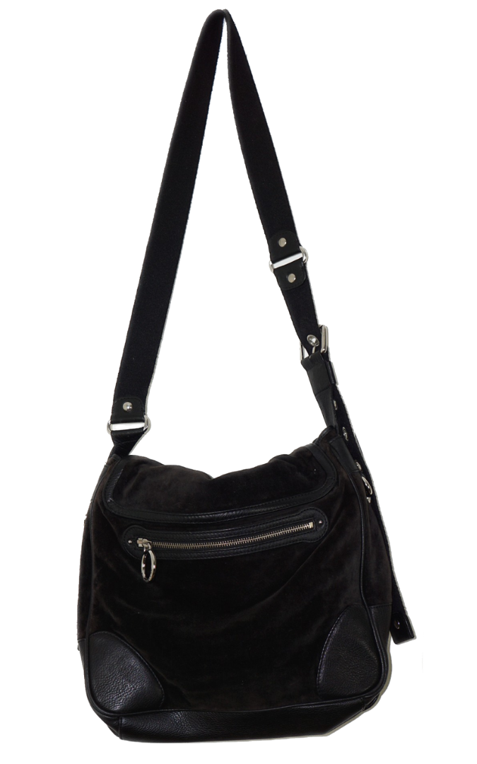 JUICY COUTURE Y2K Logo Velour Messenger Bag