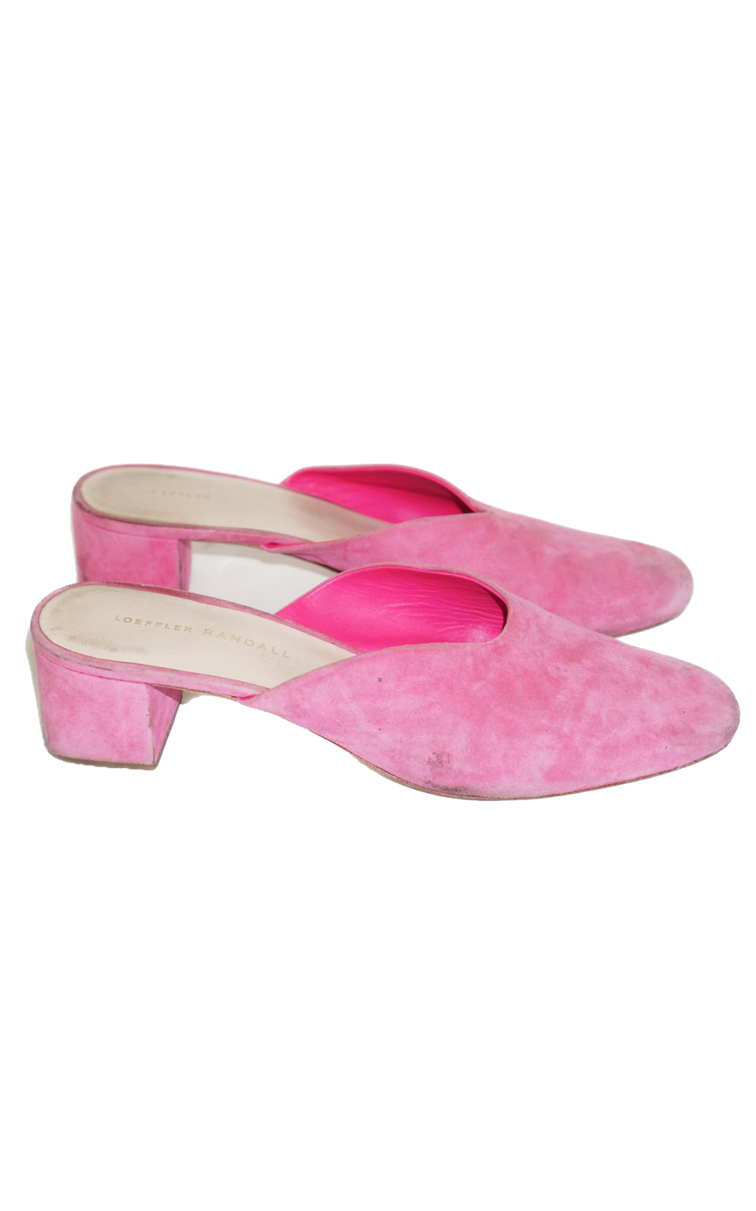LOEFFLER RANDALL Pink Suede Mules