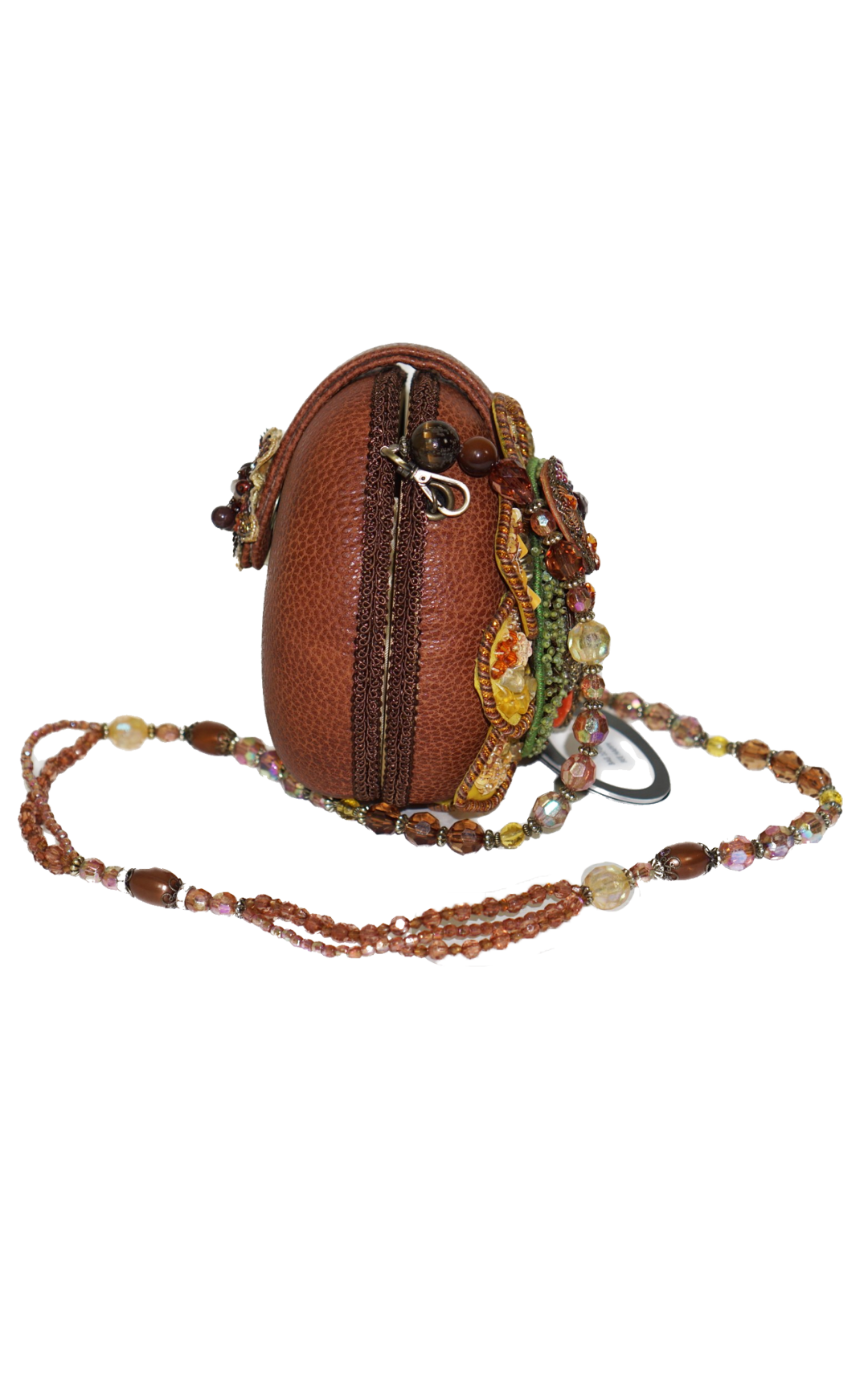 MARY FRANCES Be Happy Beaded Clutch Purse resellum