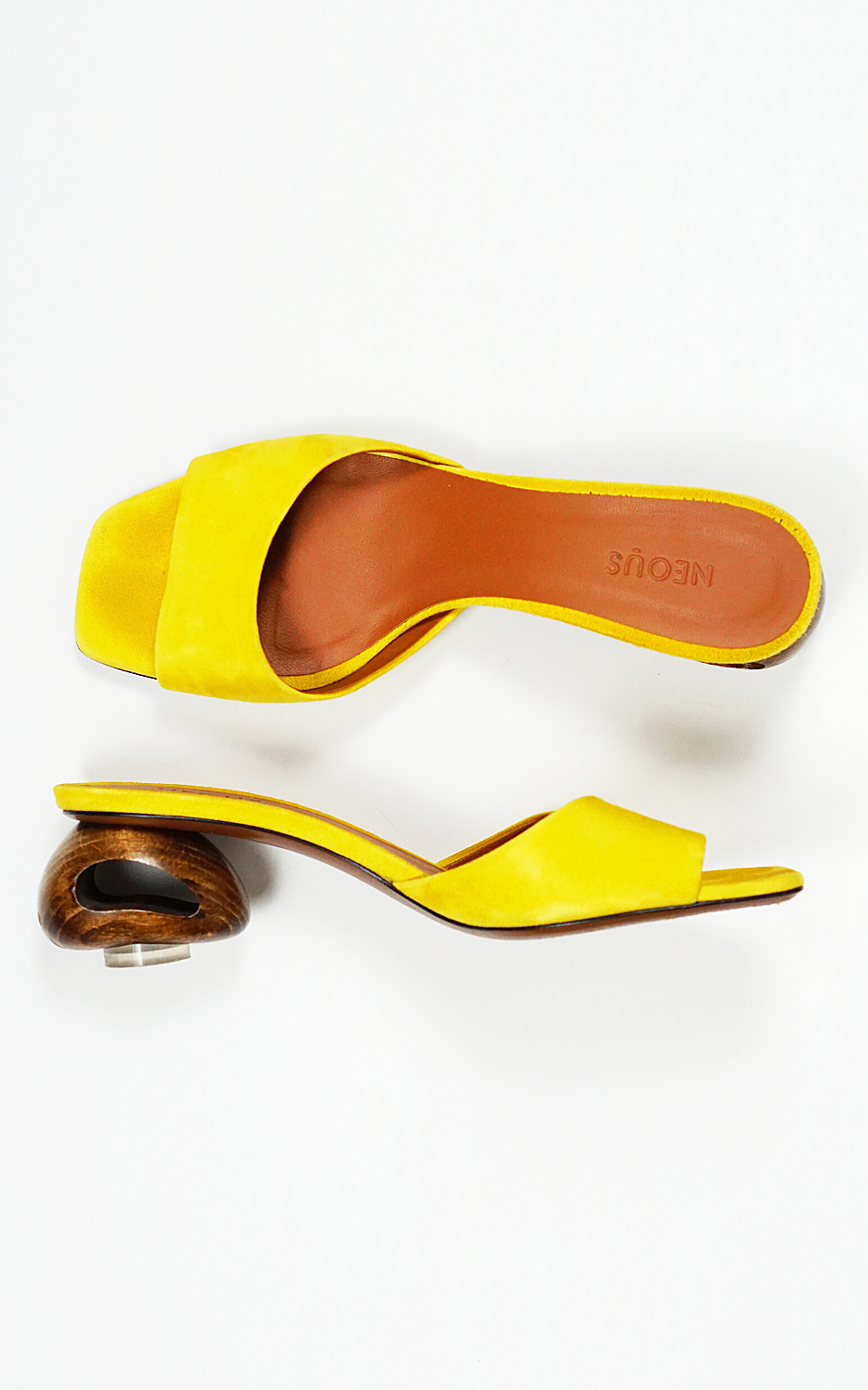 NEOUS Liparis Yellow Suede Slides