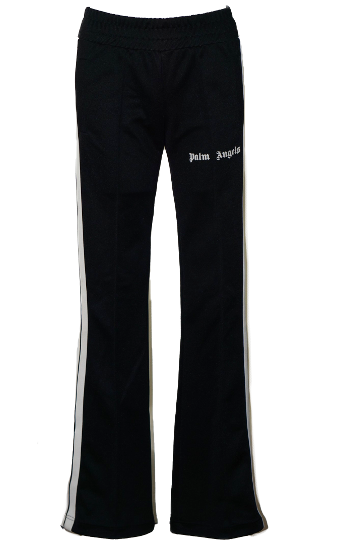 PALM ANGELS Flared Black Elastic Sweatpants resellum