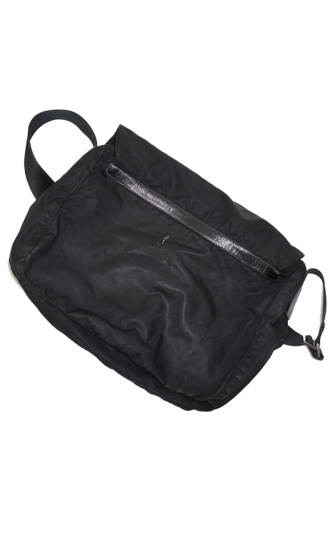 PRADA Logo Nylon Large Crossbody Bag