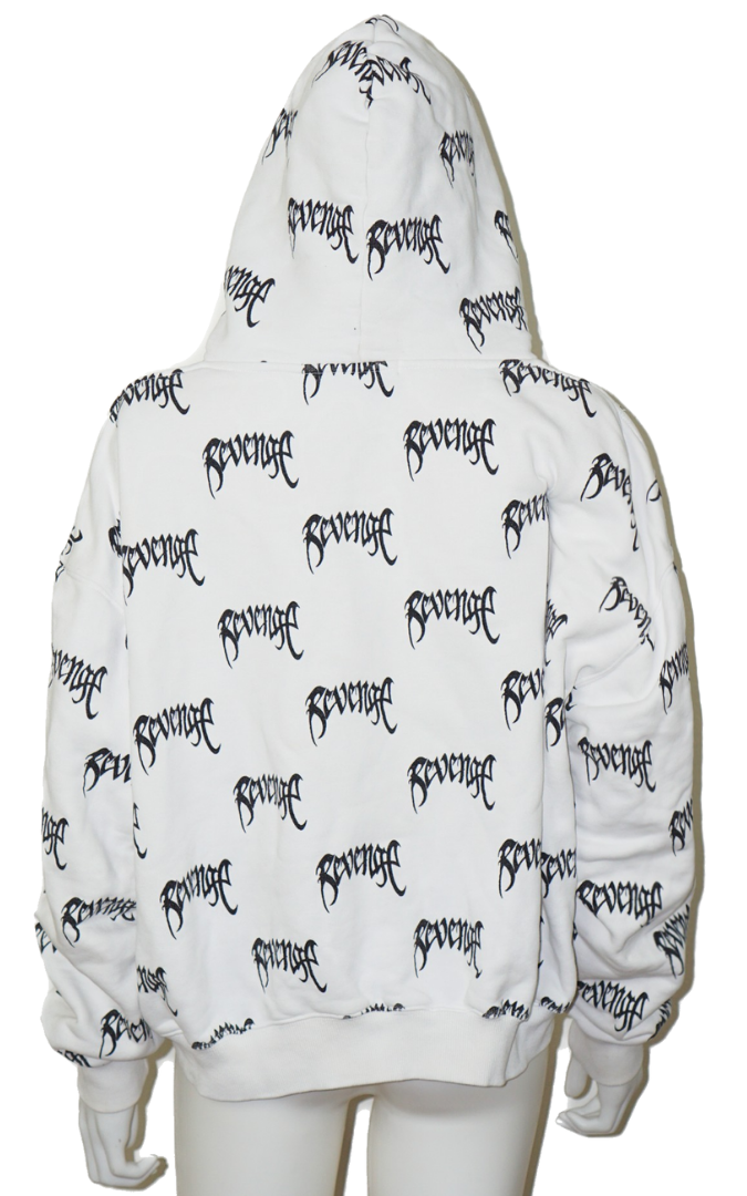 REVENGE Massacre Multi Logo White Hoodie
