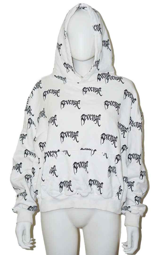 REVENGE Massacre Multi Logo White Hoodie