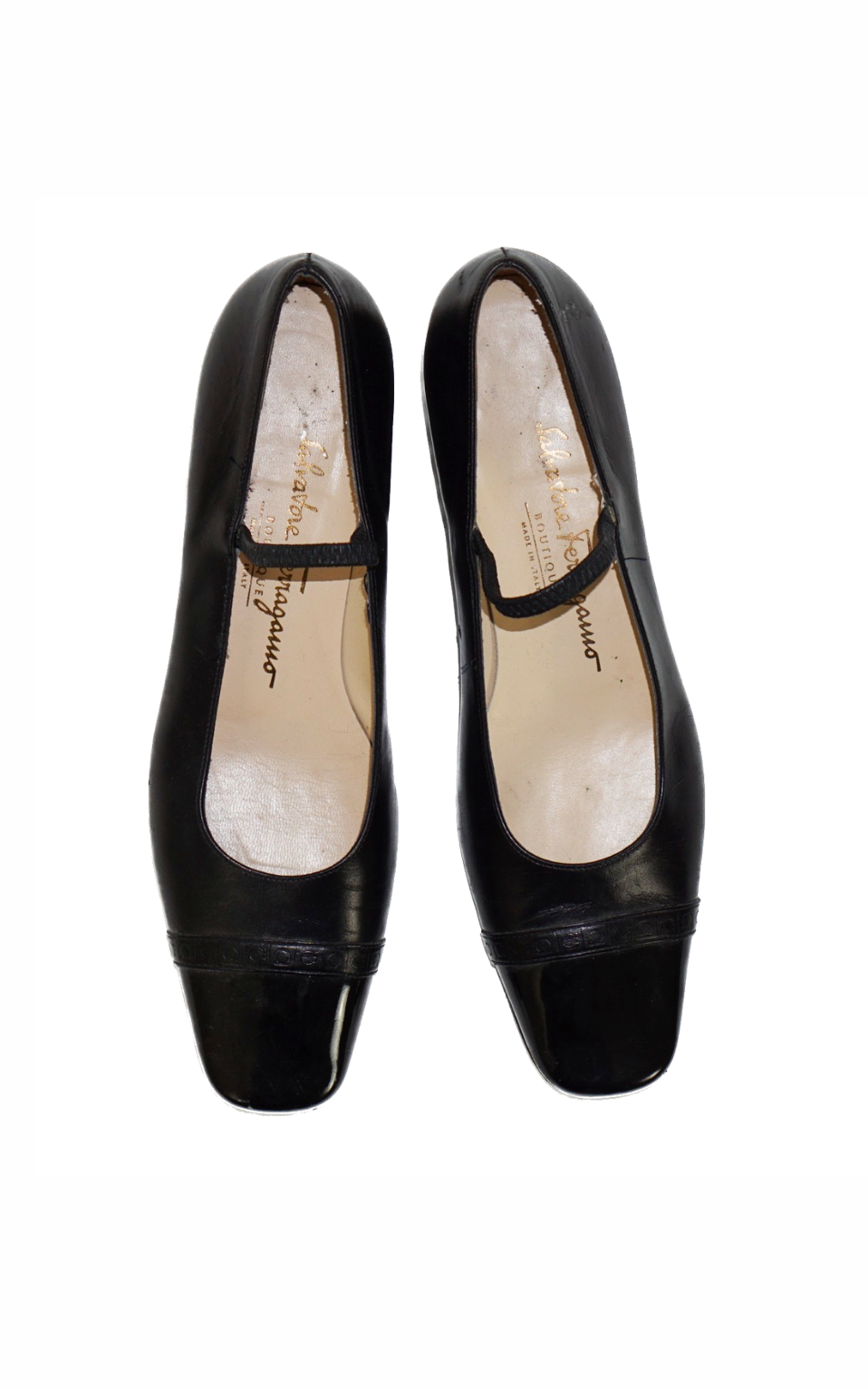 SALVATORE FERRAGAMO Black Mary Jane Flats