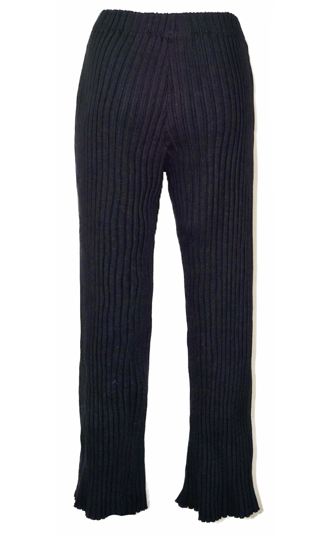 SIMON MILLER Rib Knit Cyrene Black Pants