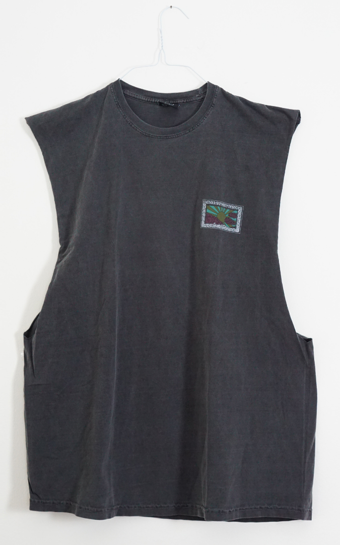 STUSSY Gray Laguna Sleeveless T-Shirt