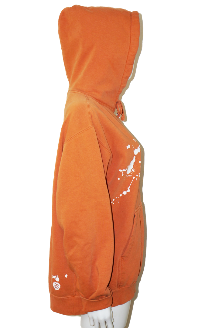 STUSSY Vintage 90s Paint Splash Logo Hoodie resellum