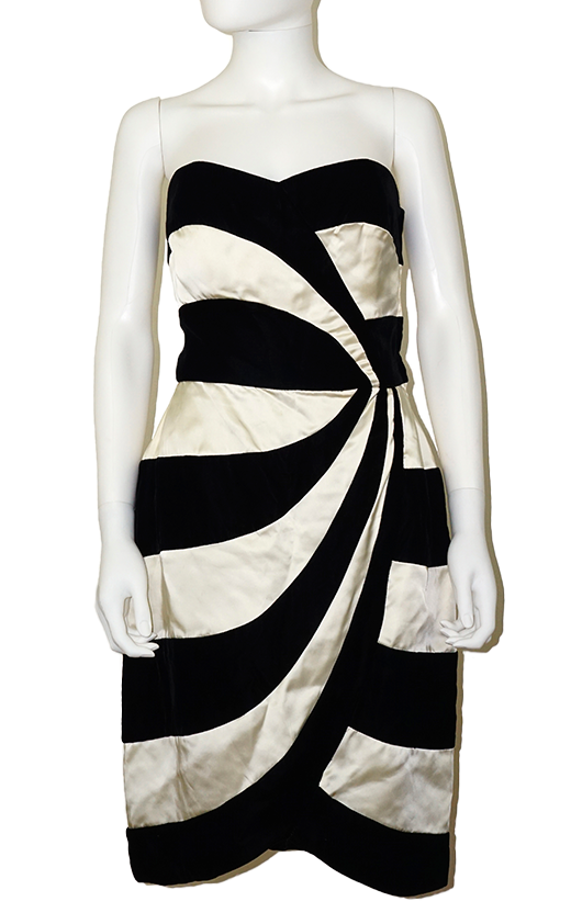 VICTOR COSTA Vintage Striped Shift Dress