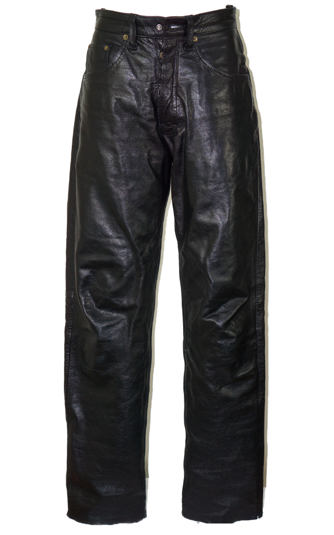 VINTAGE 2BU 80s Black Leather Pants