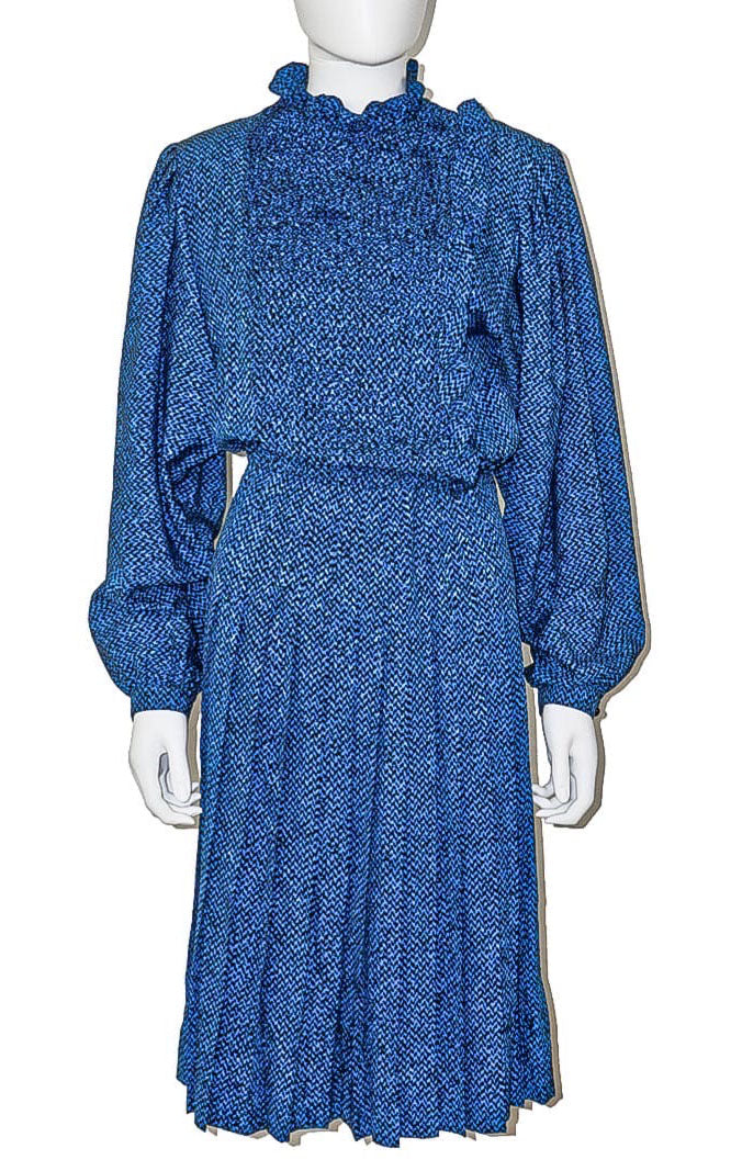 VINTAGE ALBERT NIPON Mock Neck Midi Dress