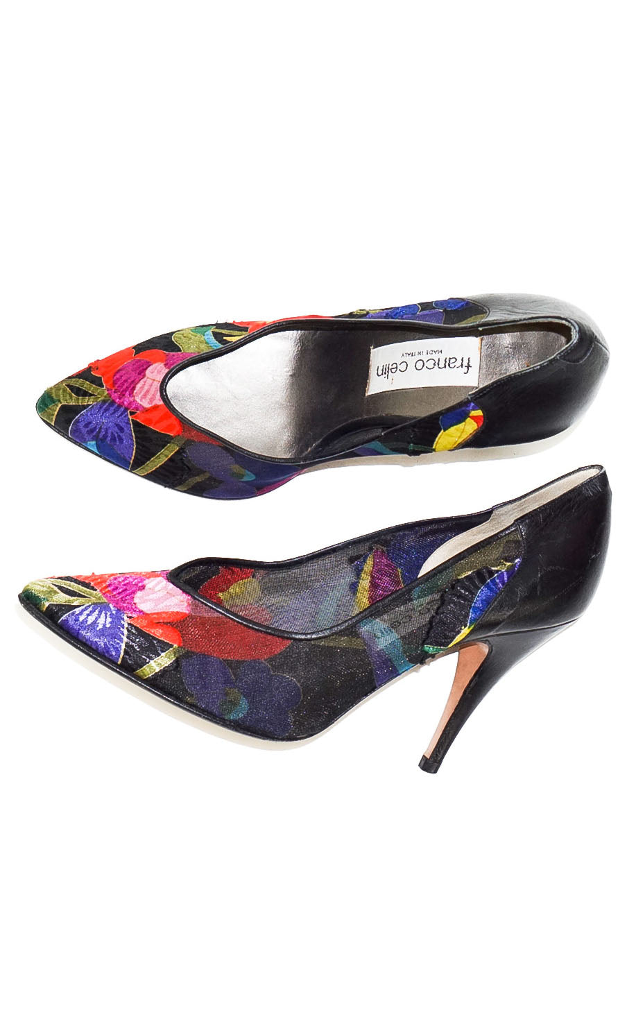 VINTAGE Franco Celin Floral Pumps