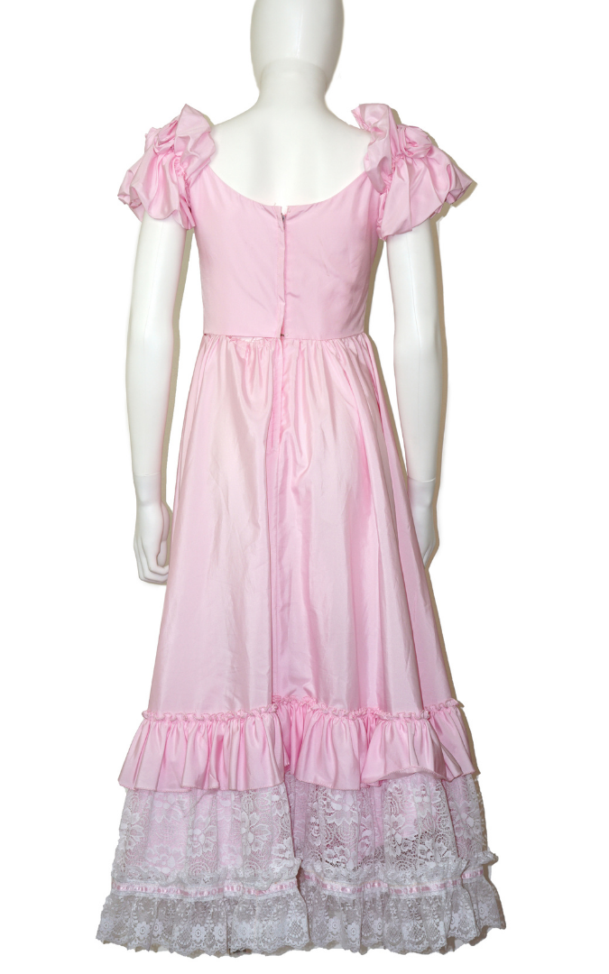 VINTAGE Pink Ruffles Baby Doll Victorian Dress