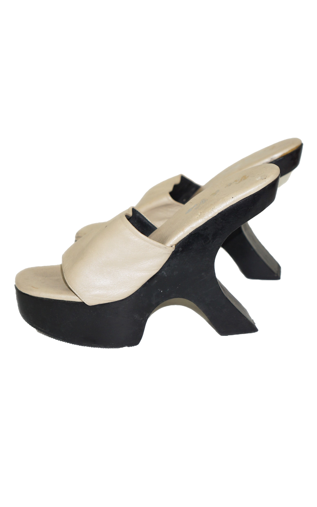 VINTAGE Vis A Vie Wooden Platform Sandals