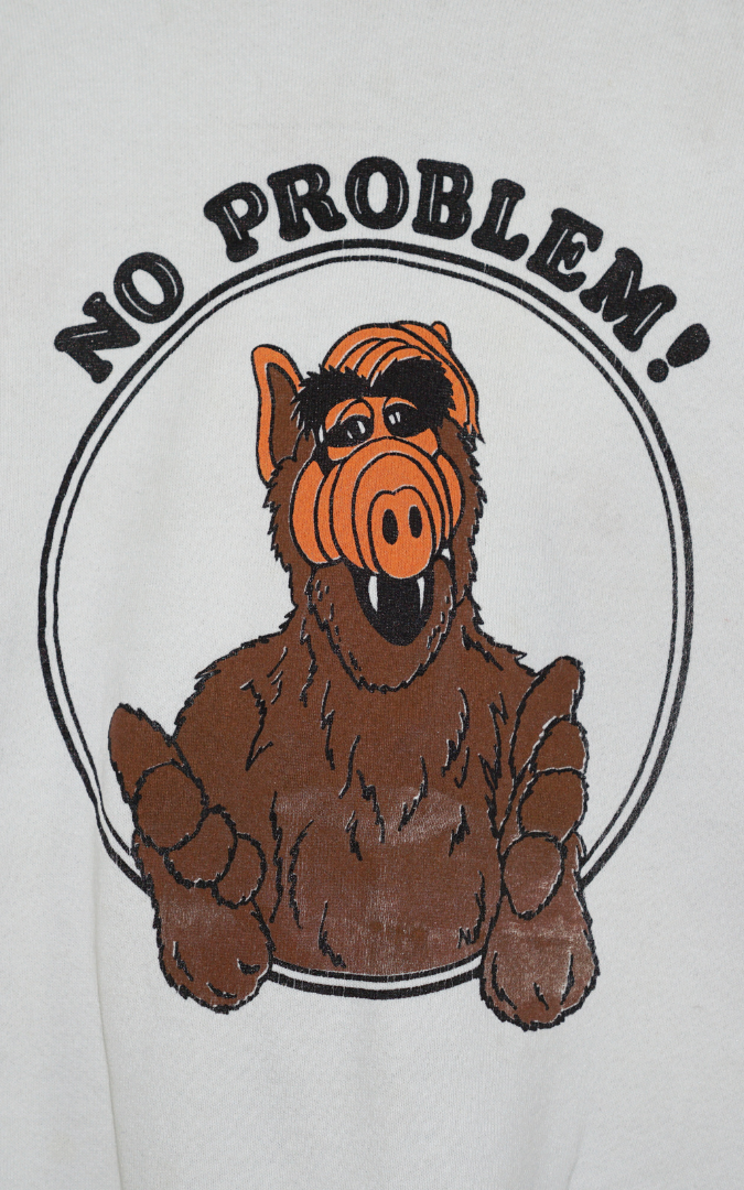 VINTAGE 80s Alf No Problem Graphic Sweatshirt