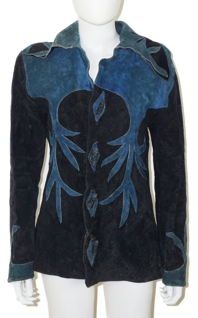 VINTAGE 70s Custom Flame Leather Jacket