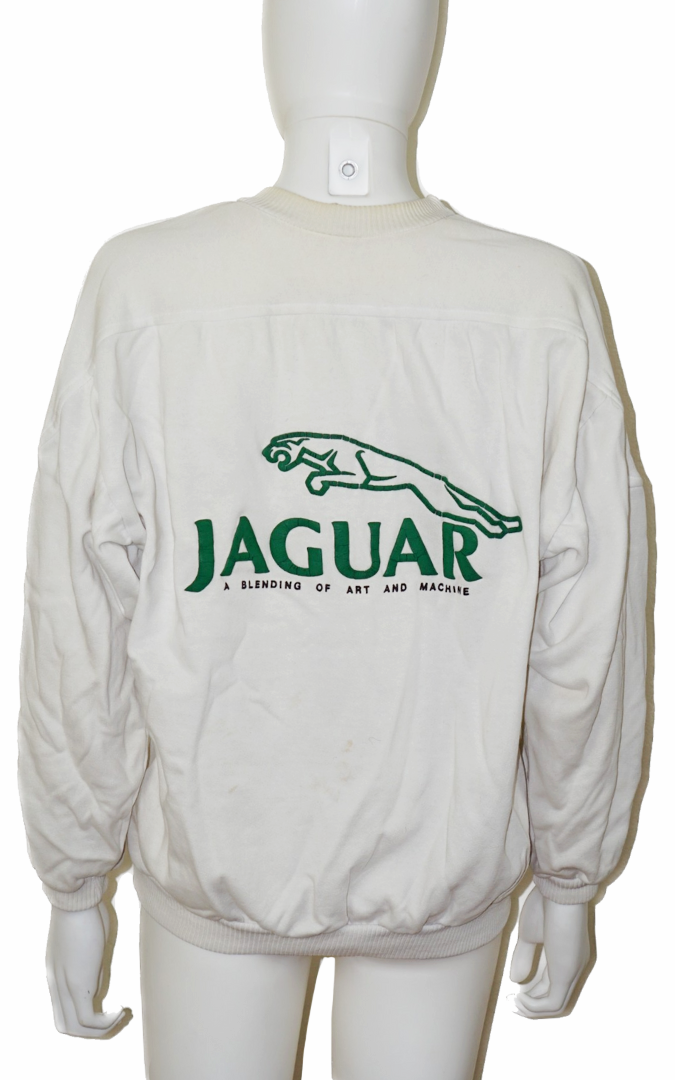 VINTAGE Jaguar Logo 80s White Sweatshirt