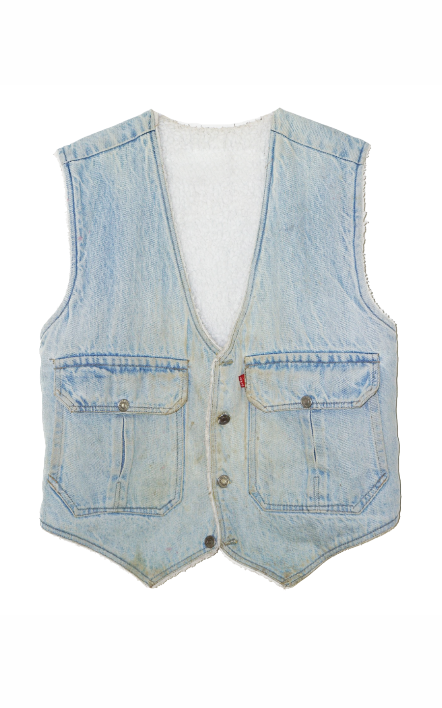 VINTAGE Levi’s 90s Denim Sherpa Vest