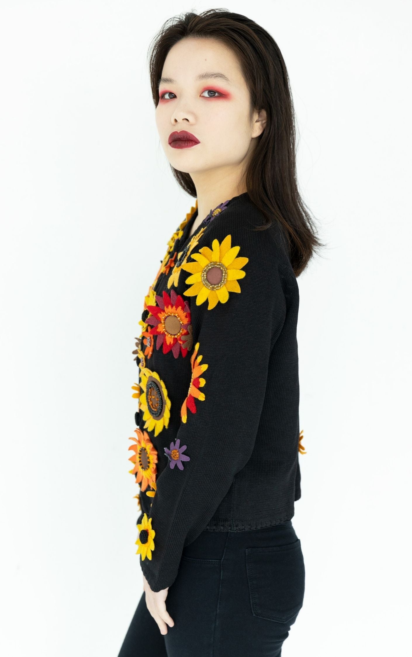 VINTAGE Michael Simon Flowers Cardigan