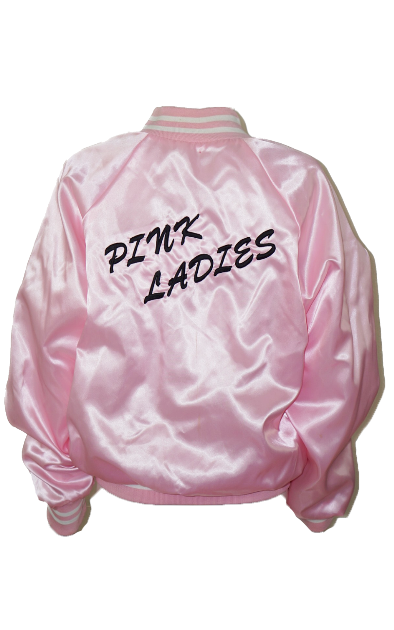 VINTAGE Pink Ladies Satin Bomber Jacket