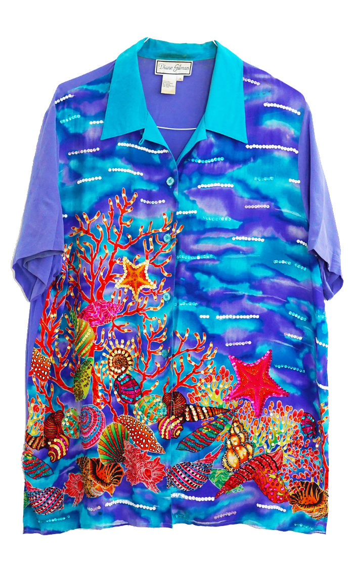 VINTAGE Underwater Embellished Shirt