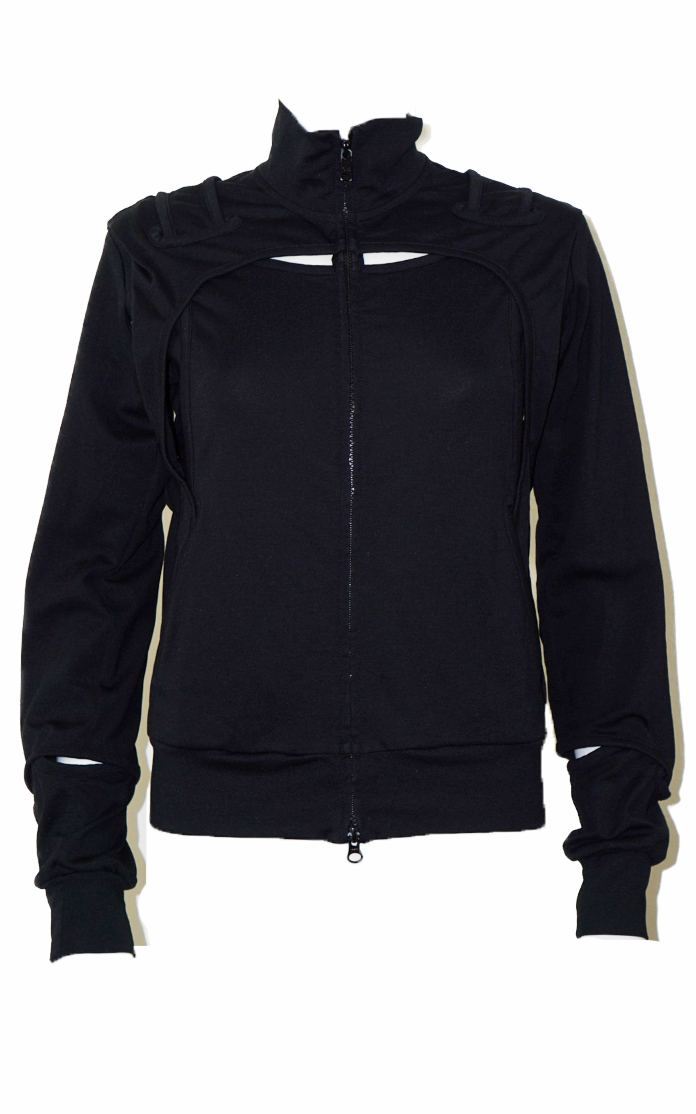 Y-3 YOHJI YAMAMOTO Adidas Cut Out Zip Jacket