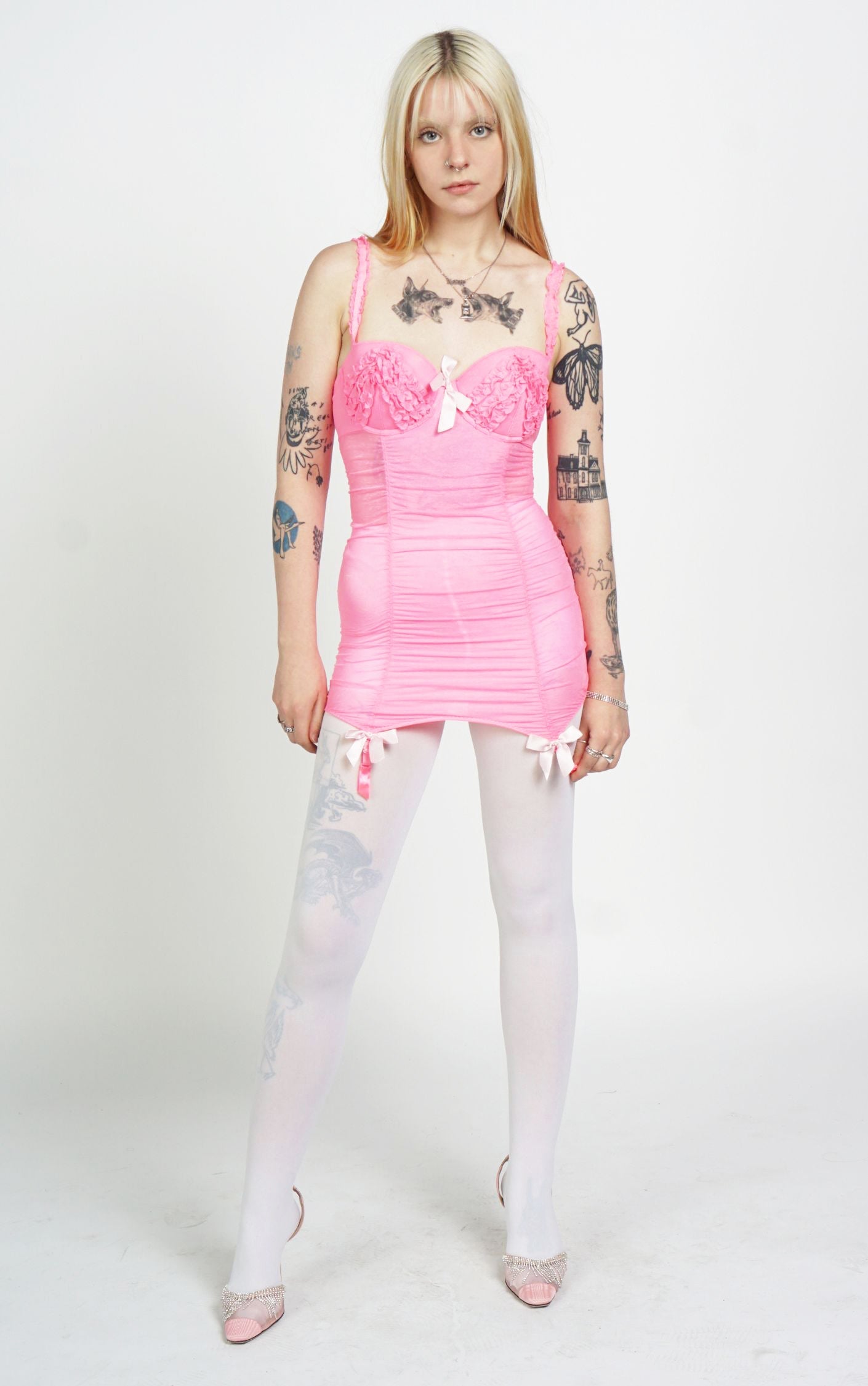 VICTORIA'S SECRET Pink Mesh Bustier Dress resellum