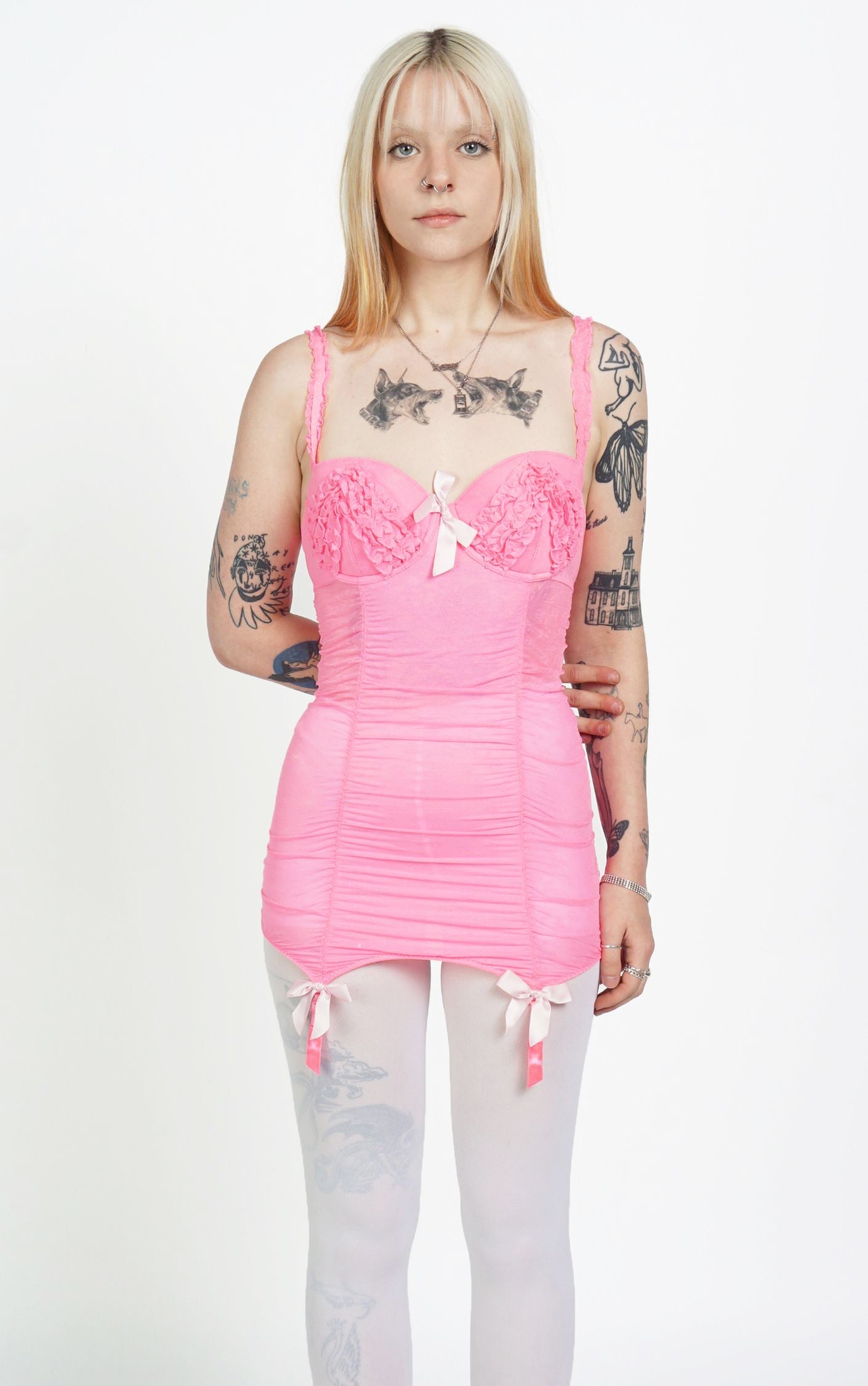 VICTORIA'S SECRET Pink Mesh Bustier Dress resellum