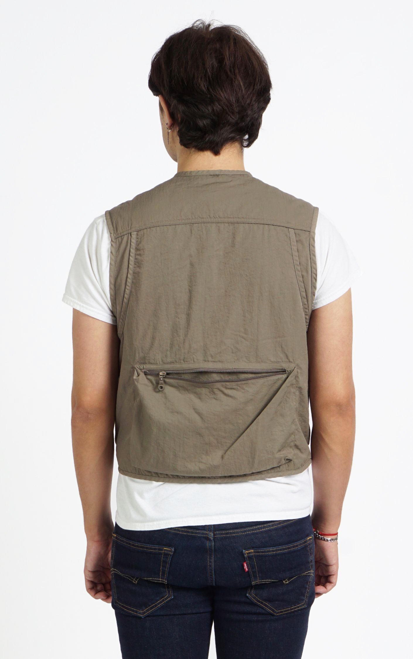 KOLON SPORT Khaki Cargo Zipped Pockets Outdoors Vest resellum