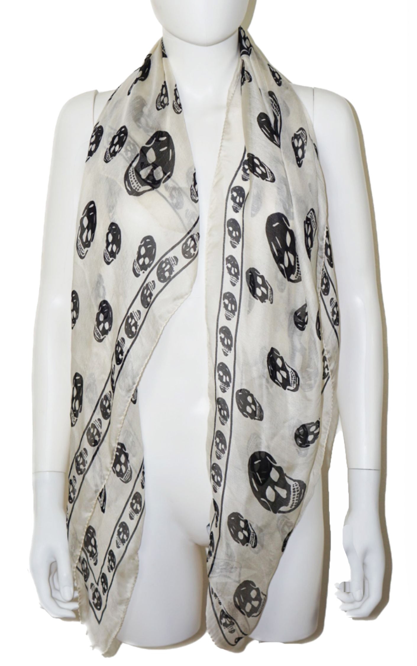 ALEXANDER MCQUEEN Scull Silk Scarf resellum
