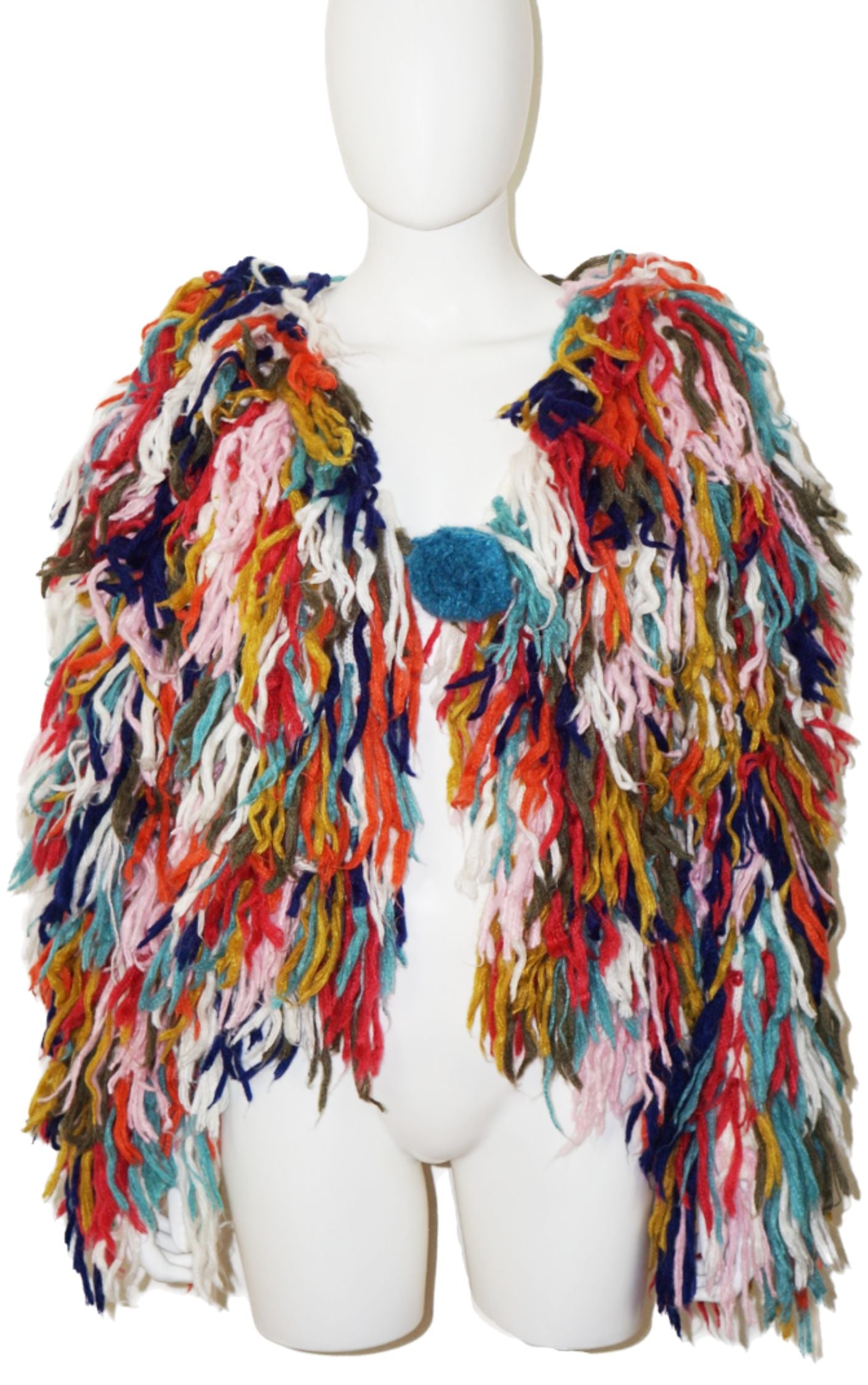 ANDI BAGUS Plush Shaggy Multicolor Fluffy Jacket resellum