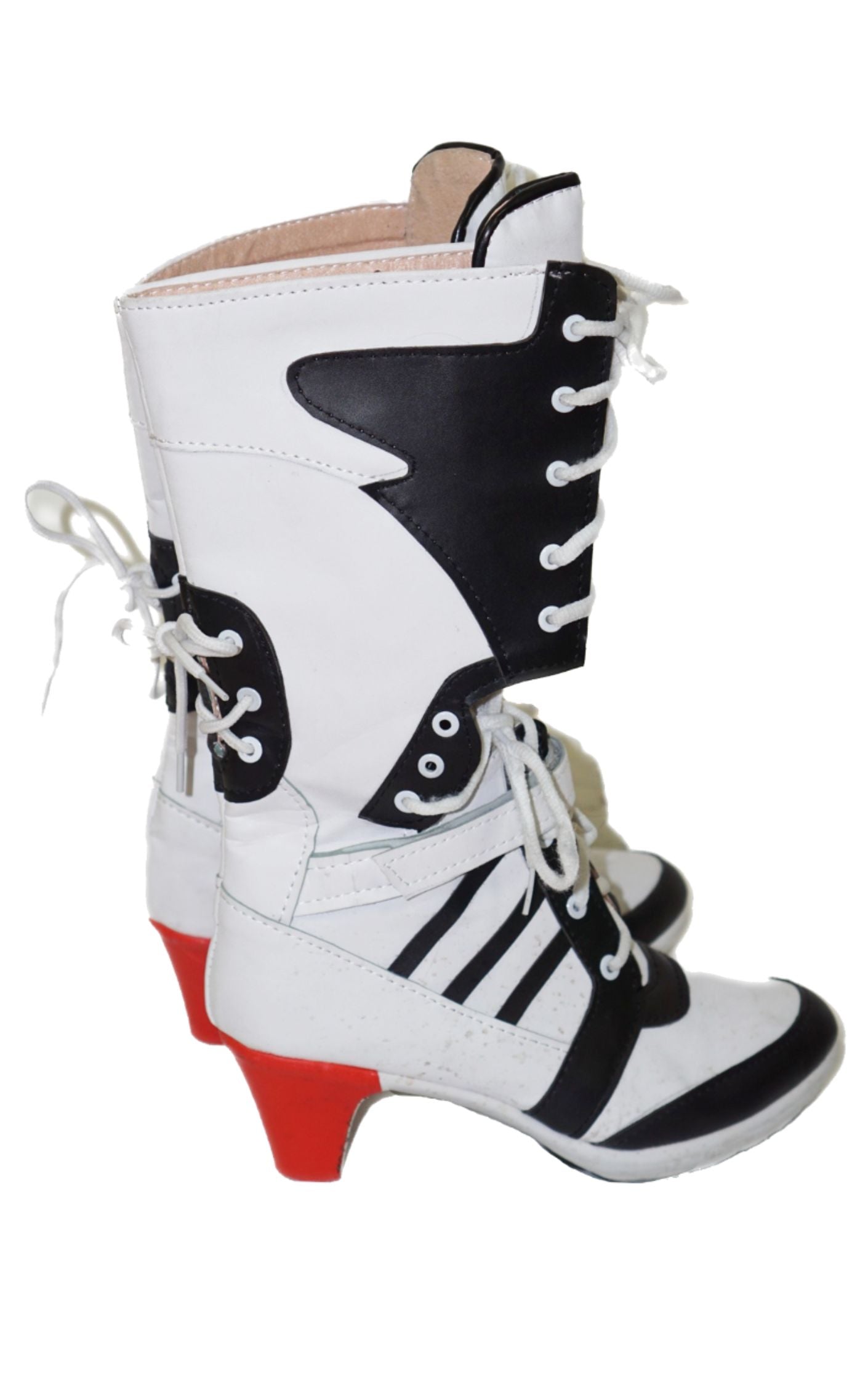 Baseball Style Heeled Lace Up Boots resellum