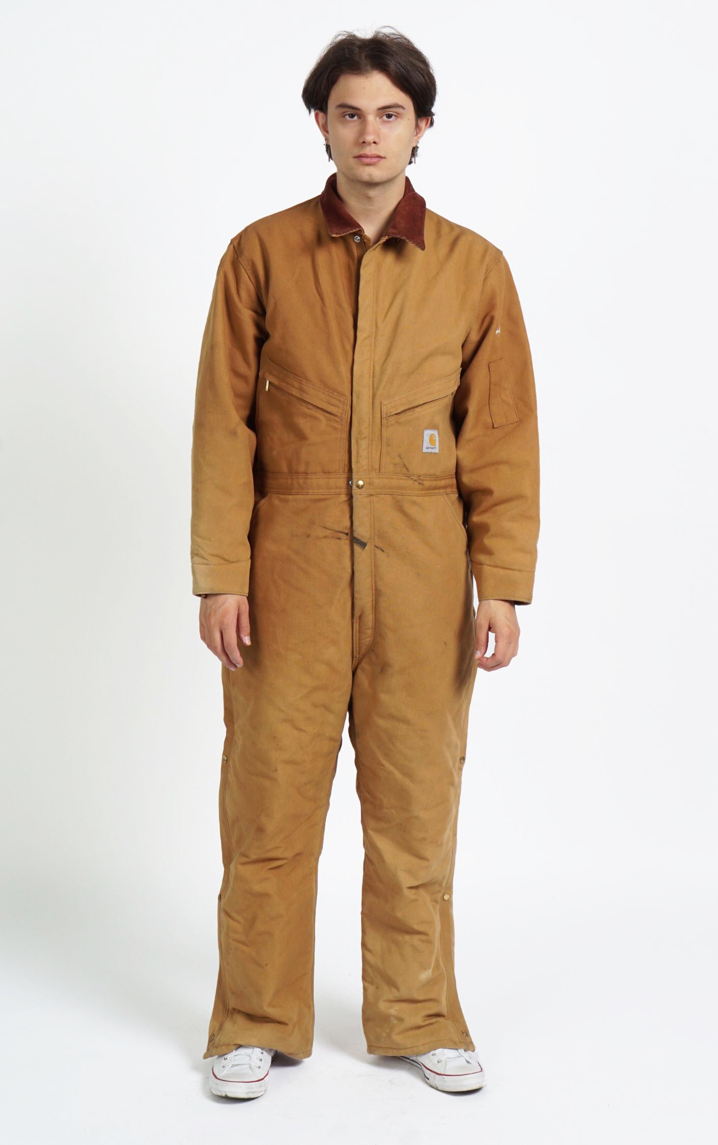 CARHARTT Workwear Brown Coveralls Jumpsuit resellum