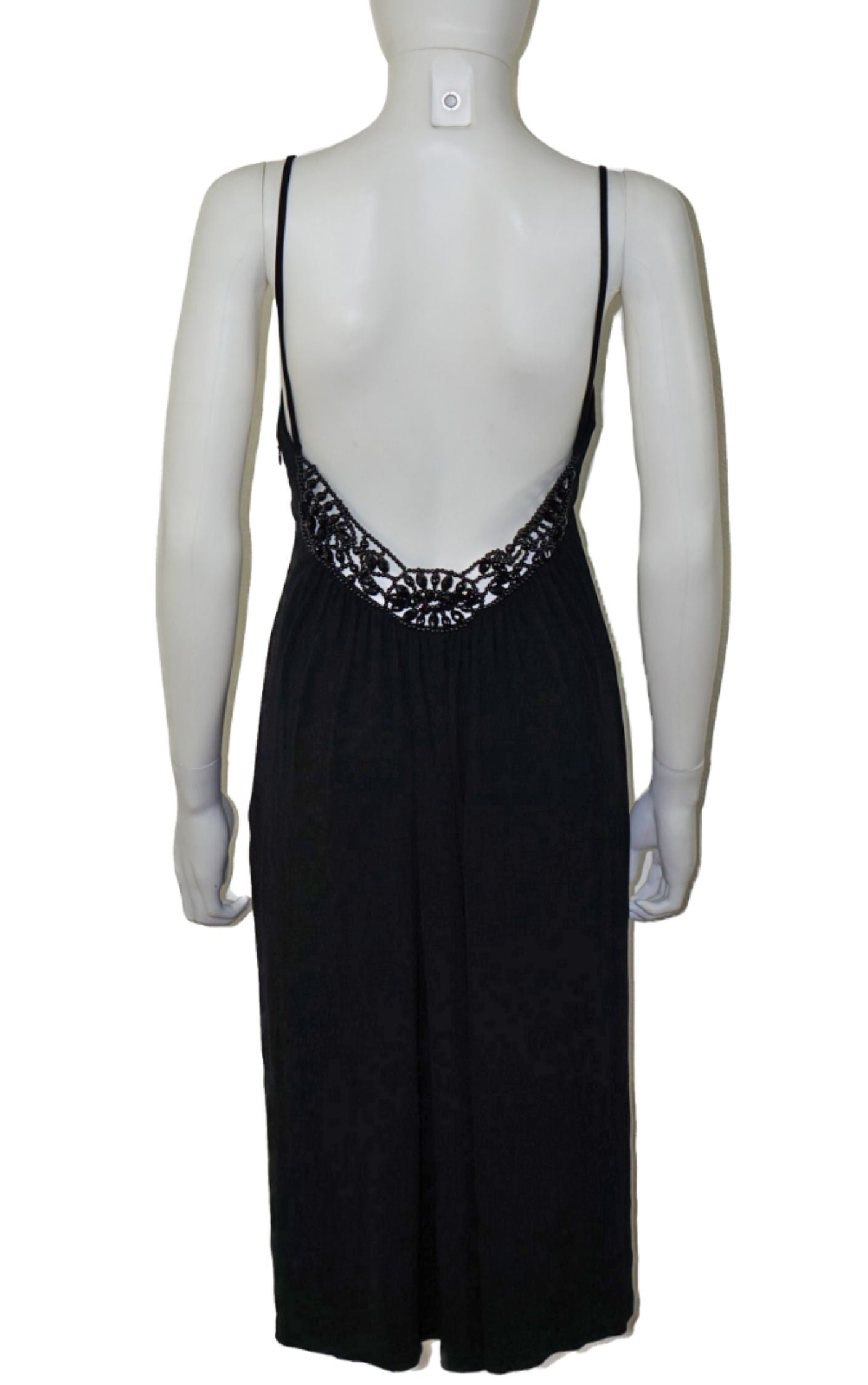 CELINE Open Back Stones Straps Cocktail Dress resellum