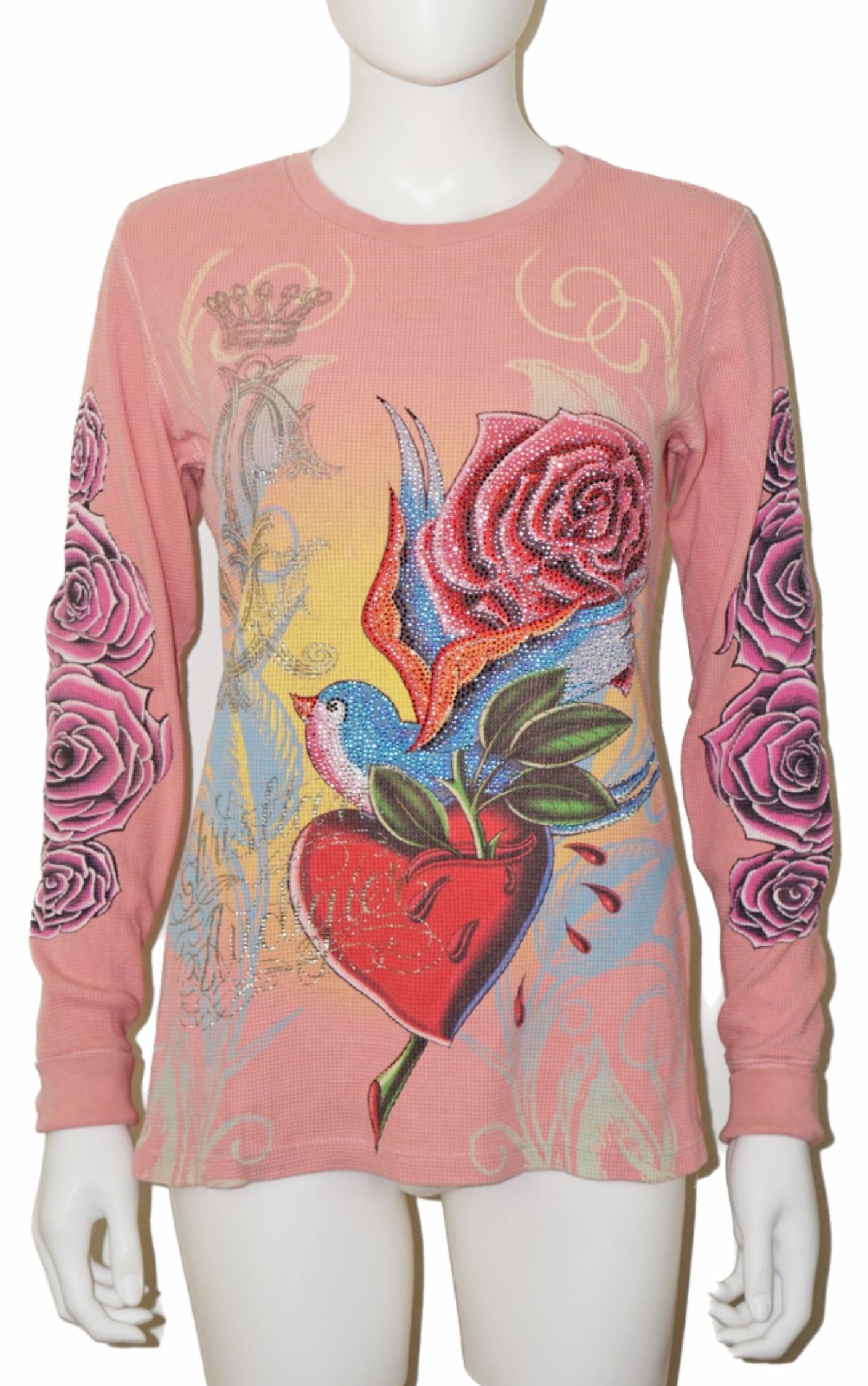CHRISTIAN AUDIGIER Y2K Ed Hardy Long Sleeve Top resellum