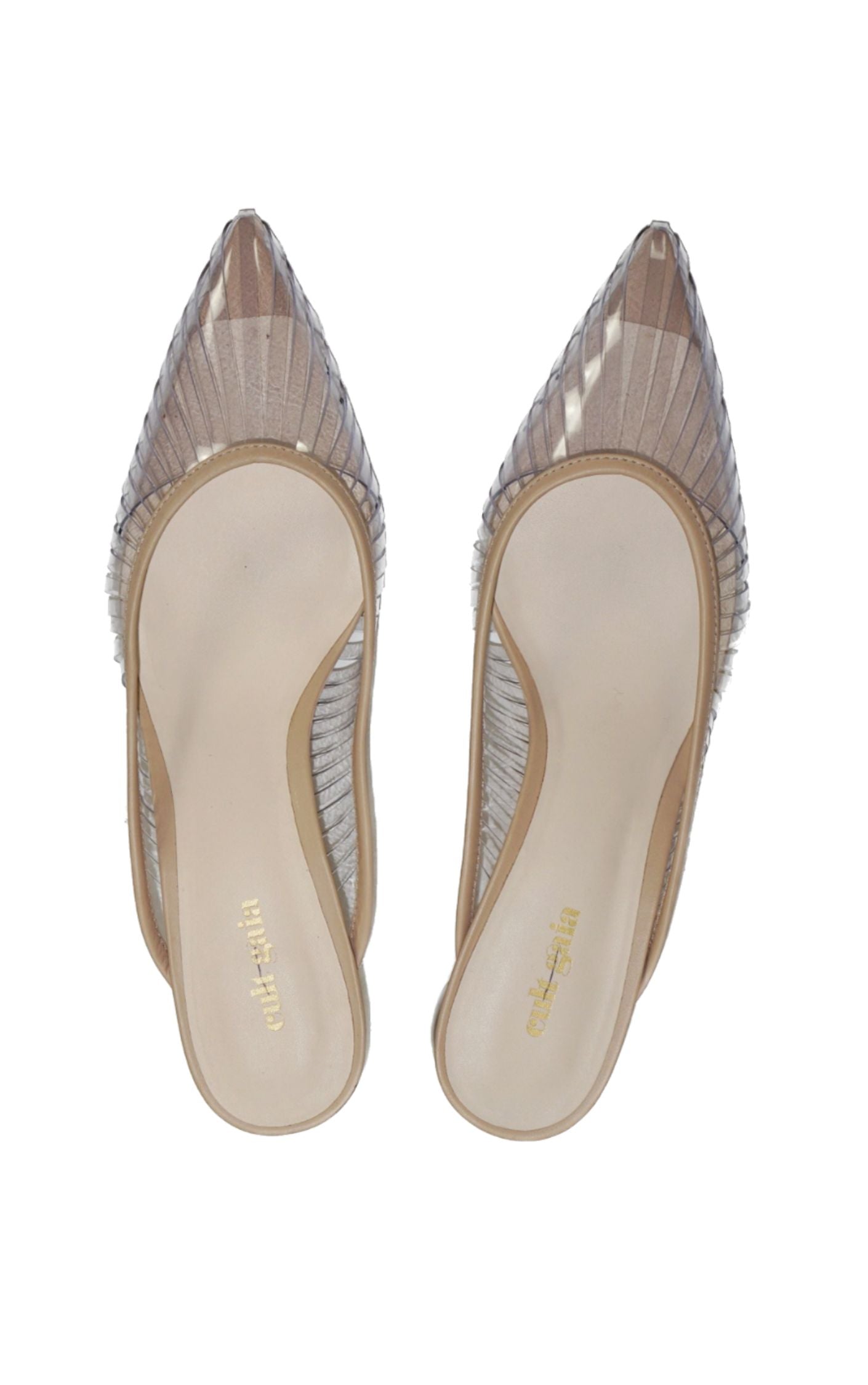 CULT GAIA Alia Clear Round Heel Mules resellum