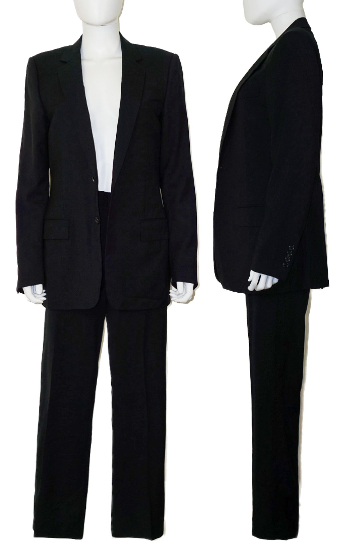 DIOR Homme Wool Men's Black 2-Button Blazer Pants Suit resellum