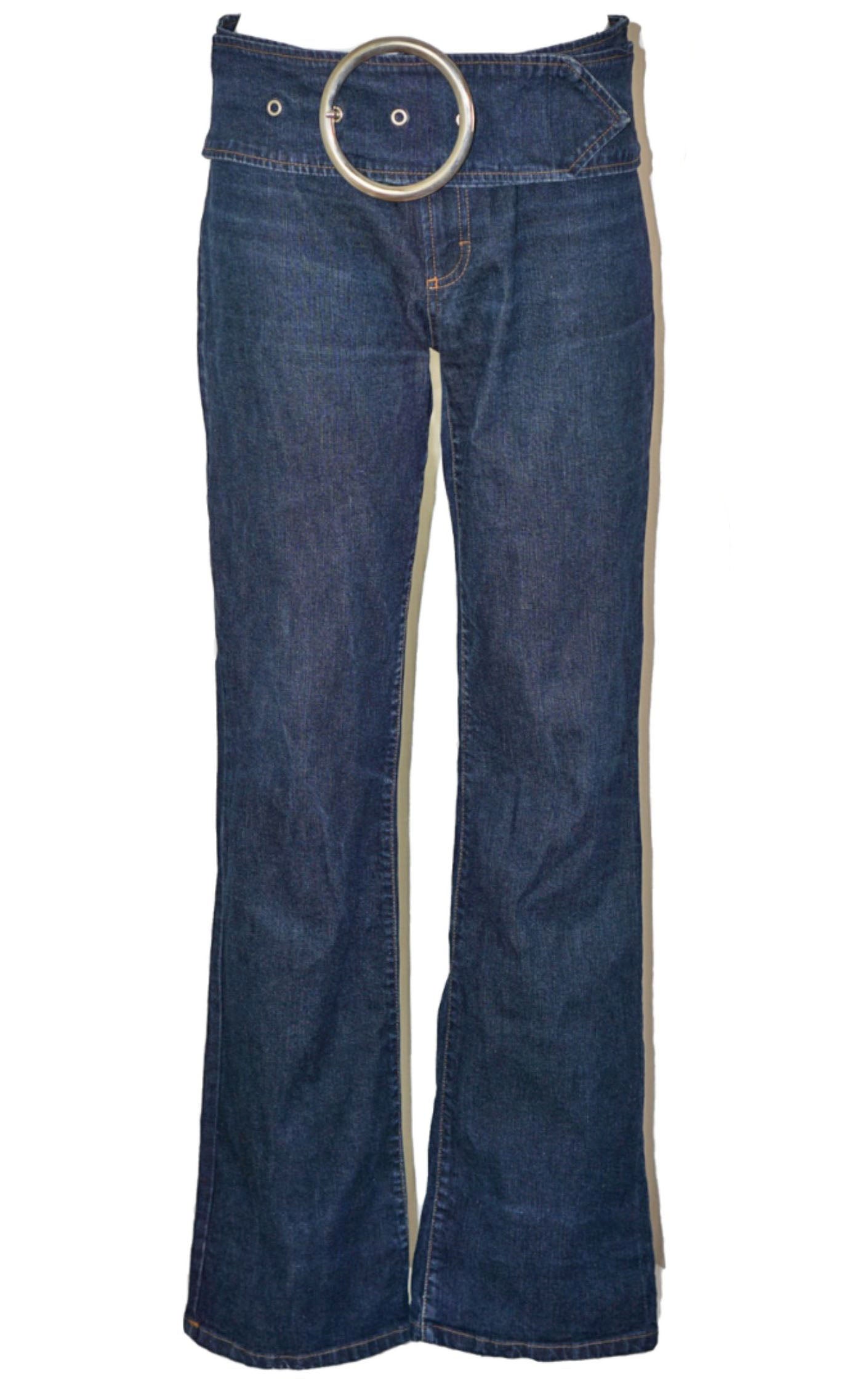 DOLCE & GABBANA Y2K Belted Flared Jeans resellum