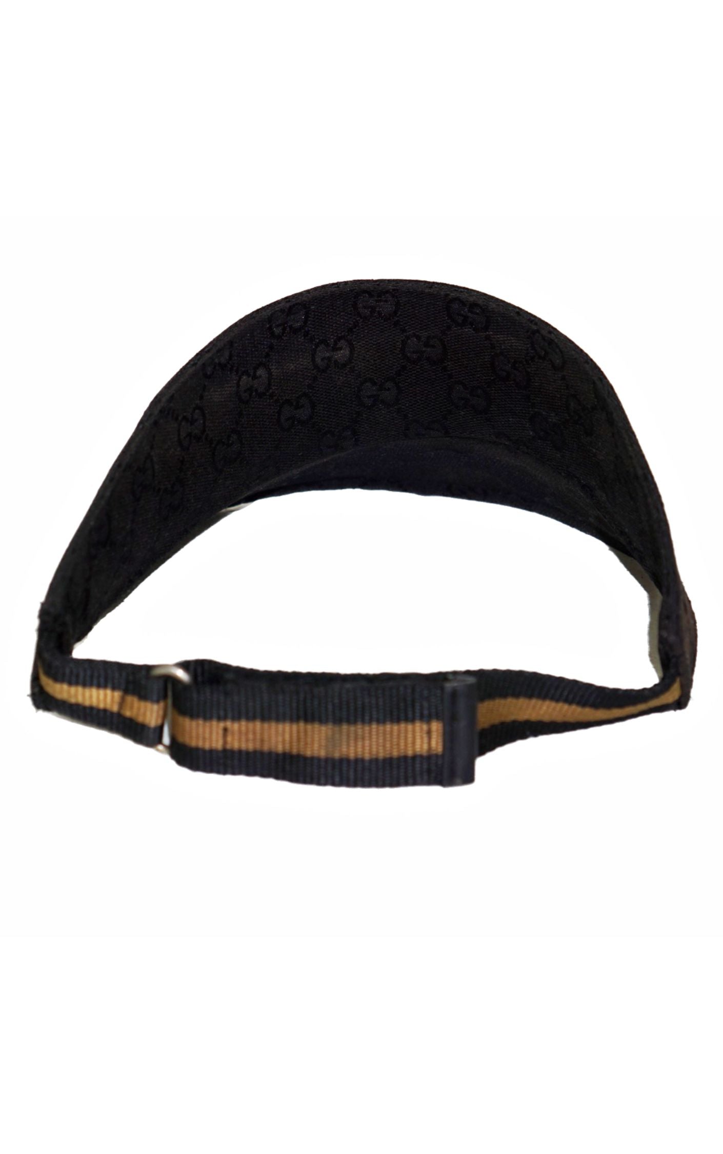 GUCCI GG Logo Monogram Black Visor Hat resellum