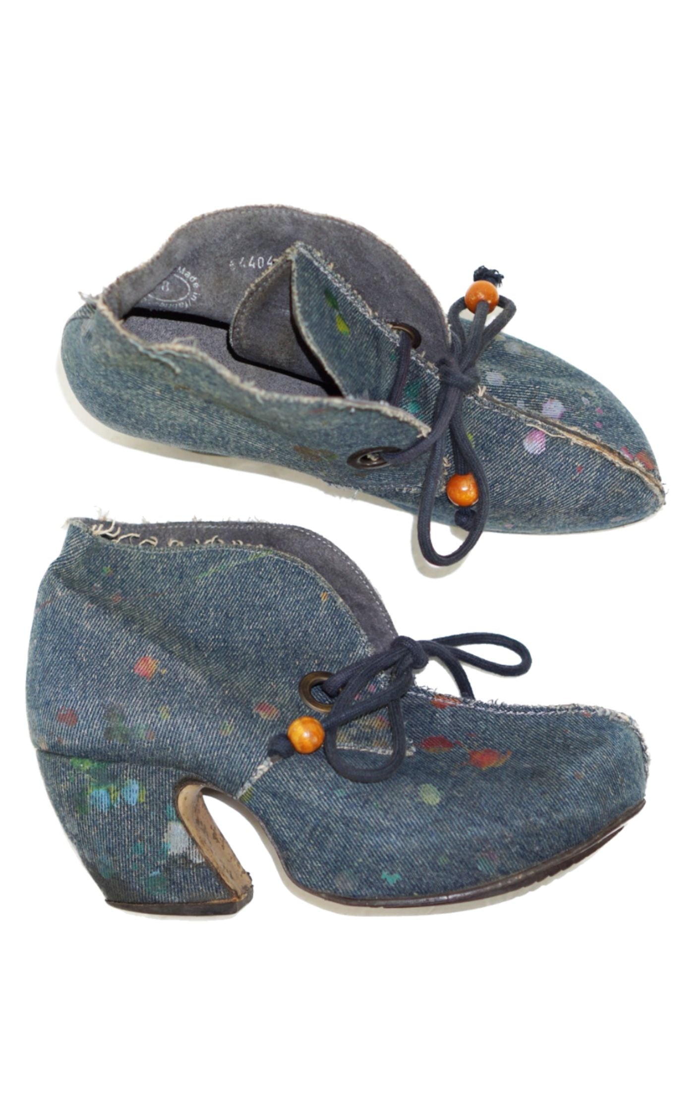 JOHN FLUEVOG PREPARES Denim Heeled Boots resellum